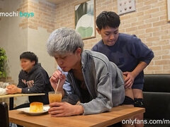 Asiatisk, Avsugning, Fetisch, Homosexuell, Grupp, Japansk, Offentlig