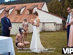 Bizarní, Nevěsta, České, Šaty, Hd, Na veřejnosti, Vyholené, Svatba