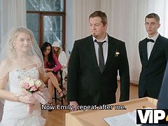 Schönheit, Braut, Betrug, Gehörnter ehemann, Kleid, Europäisch, Strümpfe, Hochzeit