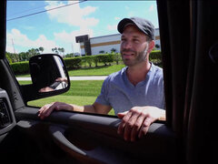 Fake boobs and ass babe Brandi Bae getting fucked in the van