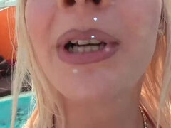 Naked Pool Party with Hot Girls - Group of Guys Gets Naked for Blowjobs & Threesome