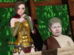 Mommy in a visual novel with big boobs and a focus on culo