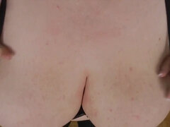 Huge titted BBW fatty in solo striptease - monster tits and fat ass