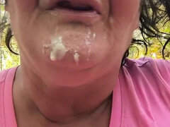 Bbw stor vacker kvinna, Avsugning, Sperma i munnen, Sperma shot, Grovt språk, Mat, Fitta, Tuttar