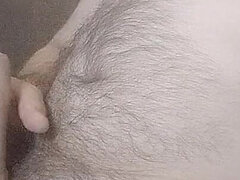 Hairy Gay Uncut Cock Masturbation and Cumshot