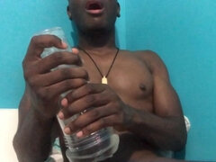 Wanking My BBC with a Stroker Groaning Edging