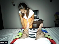 Thai COUGAR Wifey Gives Her White Spouse A Sole Rubdown And Fuckfest