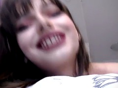 Tussi, Blasen, Braunhaarige, Fetisch, Hardcore, Pov