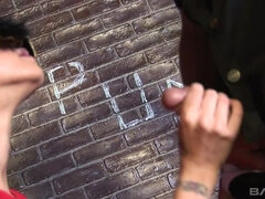 Blond, Sperm skott, Ansiktssperm, Sexy undertøy, Realitet, Tattovering