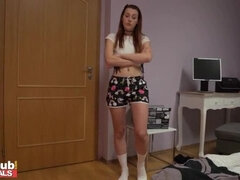 Step Brother Fucks Redhead Step Sister in Bedroom - Teen Sex, Pussy Licking, and Cumshot