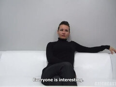 Incredible Brunette Ivana: MILF Casting with Small Tits & Toys