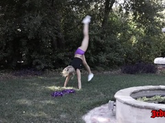 Blondynka, Obciąganie, Cheerleaderka, Kutas, Twarzowy, Lizanie, Masturbacja, Cycki