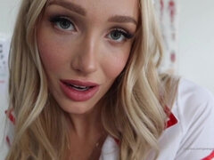 Amateur, Blonde, Sucer une bite, Tir de sperme, Fait maison, Infirmière, Pov