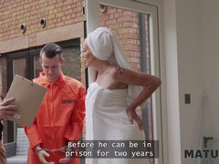 Sam Bourne And Mackenzie Page - Milf Neighbour Was So Horny So She Fucked A Robber And Sucked His Cock