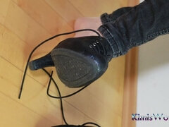 Amatőr, Európai, Lábfej fétis, Sarokkal való, Farmernadrág, Egyedül