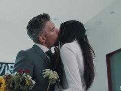 Slikke rumpe, Kukk suging, Brunette, Sperm skott, Dype svelg, Erotisk, Slikking, Fitte