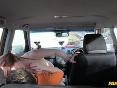 Kukk suging, Bil, Bakfra, Runke, Utendørs, Fest, Anus slikking