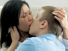 Asiatique, Sucer une bite, Brunette brune, Chinoise, Mixte, Japonaise, Léchez, Chatte