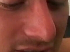 Sperma im mund, Handjob, Transfrau, Strümpfe