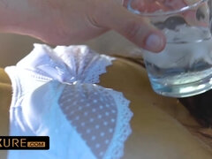 Kont, Pijpbeurt, Bruinharig, Stel, Hondjeshouding, Handbeurt, Ondergoed, Tieten likken