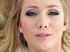 Phat assed blonde fucks super hard huge black dick until it cums on her pretty face and in her mouth: Porn