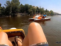 Rondelette, Cocu, Hd, Argent, Seins naturels, De plein air, Pov, Réalité