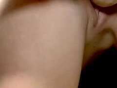 Uniformed brunette slut with natural tits gives deep blowjob and fucks with Terry Reid