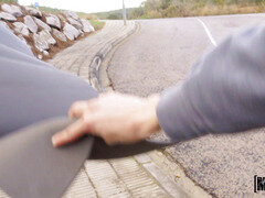 Sucer une bite, Voiture, Habillées, Jeans, De plein air, Pov, Adolescente