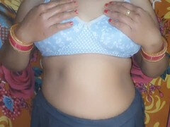Indian stepbro and stepsis get down and dirty with big tits and handjob action
