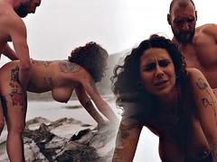 German amateur couple enjoy sensual fuck outdoors at the beach - MyDirtyHobby German amateur sex