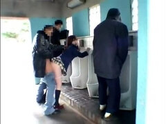 Teen in public men room