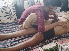 Desi housewife gives a wild oral job