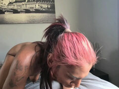 POV Dirty Talking Desi Slut Bedroom Dildo Sucking and Fucking