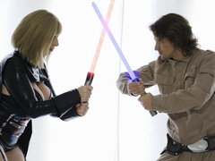 Chubby mature with huge melons banged in the living room