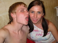 Любители, Минет, На кухне, Натуральные сиськи, Косички, Тощие, Молоденькие, Сиськи