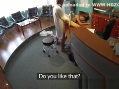 Hidden hospital cam with slutty tattooed babe