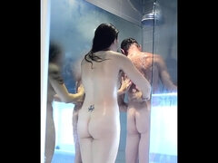 Showering With My STEAMING Step Parent And His Good-Sized nine INCH Man-Meat