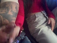Road to Medellin; Jerkoff and Fingering Pussy with in Service Bus