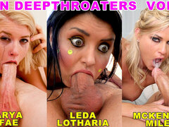Teen Deepthroaters Volume 2 - 3 Amazing 18 & 19 Yo Deepthroat Blowjobs - Featuring Arya Fae, Leda Lotharia, Mckenzee Miles
