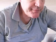 A Long Masturbation with a Nice Piss in the Glass Cup