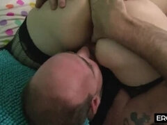 Hot tight pussy fucked hard in doggy style - German teen babe