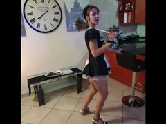 Amatorka, Twarzowy, Francuski, Domowej roboty, Pokojówka, Drobna, Chudy, Dziwka