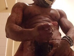 Africain, Américain, Grosse bite, Noire, Homosexuelle, Masturbation, Solo, Tatouage