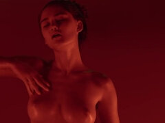 18, 茶髪の, エロティック, 女, Hd, なめる, オナニー, 一人