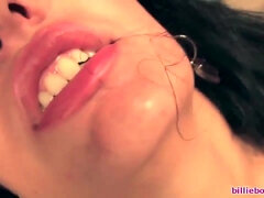 B.B Sofa - Solo amateur striptease with curvy brunette lady