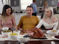 Kukk suging, Brunette, Hd, Ektemann, Slikking, Naturlige bryster, Truser, Penis