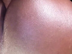 Amatör, Stor kuk, Svart, Creampie, Liten och nätt