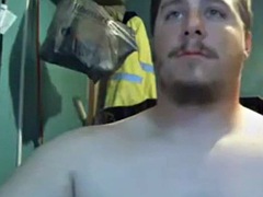 Sexy chubby wanking with his tight toy