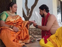 Hot Indian Bhabhi Gets Fucked Hard by Pandit - Pussy & Anal Creampie