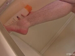Brunette, Lubben, Hårete, Onani, Dusj